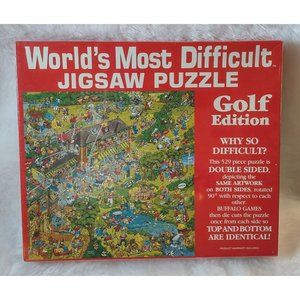 World's Most Difficult Jigsaw Puzzle Golf Edition Double Sided 529 Pieces